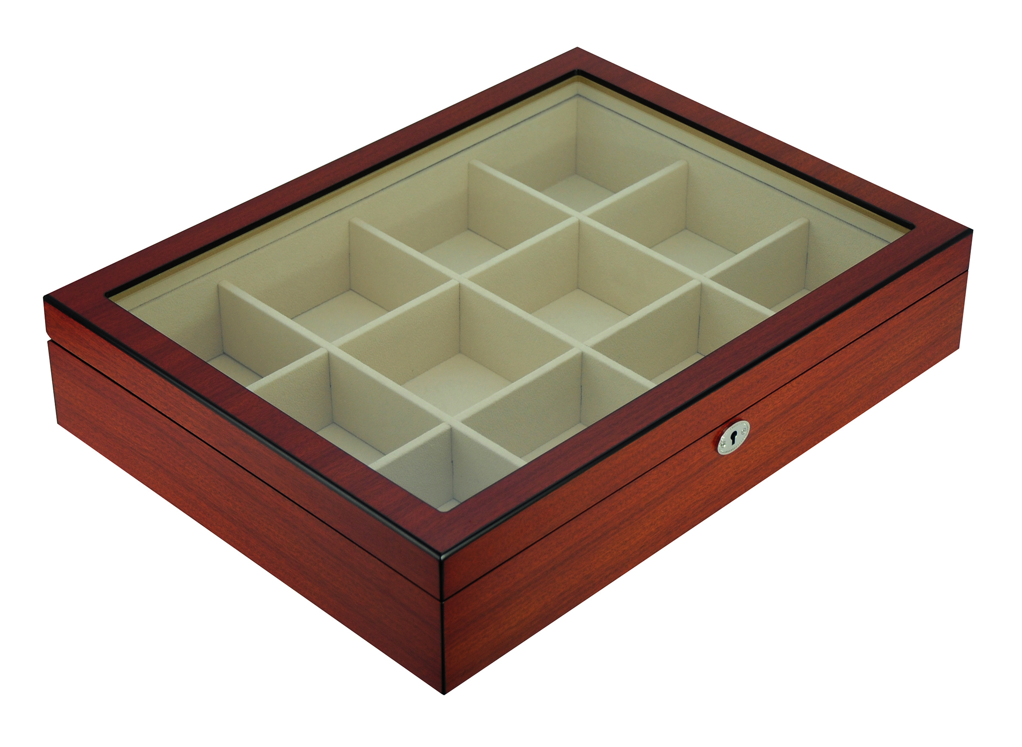 12 Krawatte Display Case Cherry Gürtel Herren Accessoires